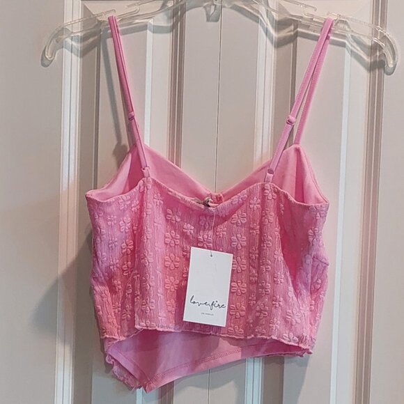 LOT of 3 Love Fire Knit Asymmetrical Tiered Tank Tops Jr.'s Size S/P - Picture 3 of 16